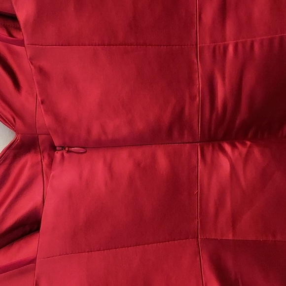 MILLY Ruby Red Sweetheart Silk Dress - Picture 6 of 16